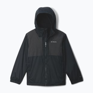 Children's rain jacket Columbia Rainy Trails II Fleece mountain black/black slub