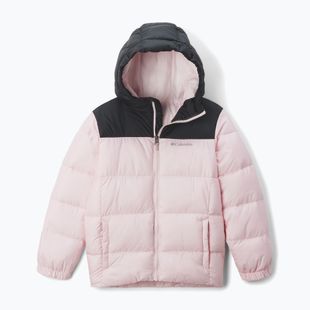 Children's insulated jacket Columbia Puffect Hooded satin pink/black