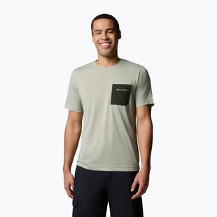 Men's T-shirt Columbia Hike Pocket Crew safari/greenscape
