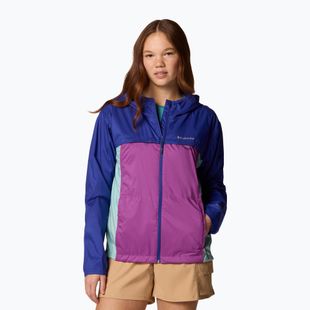 Women's wind jacket Columbia Crested Canyon Windbreaker razzle/spray/clematis blue