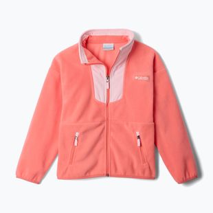 Children's fleece sweatshirt Columbia Sequoia Grove Full Zip Fleece hot coral/satin pink
