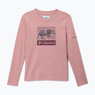Children's trekking longsleeve Columbia Hazeldel Hill Graphic Tee eraser pink/barely printed