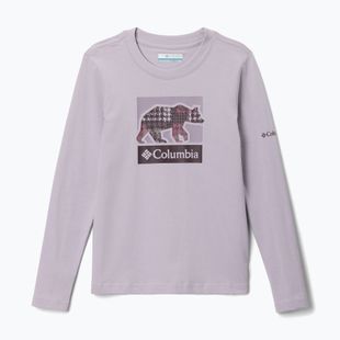 Children's trekking longsleeve Columbia Hazeldel Hill Graphic Tee lavender pearl/barely printed