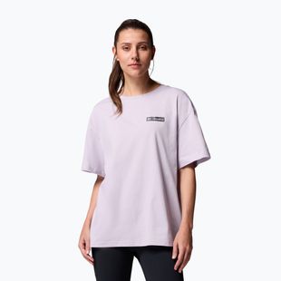 Women's trekking T-shirt Columbia Rolling Bend Graphic Oversized Tee lavender pearl/mountainview