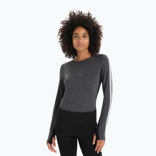 Women's thermal top icebreaker ZoneKnit 260 jet hthr/black/metro hthr/cb