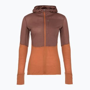 Icebreaker women's trekking sweatshirt Merino 200 Realfleece Descender Zip Hoodie dusty clay