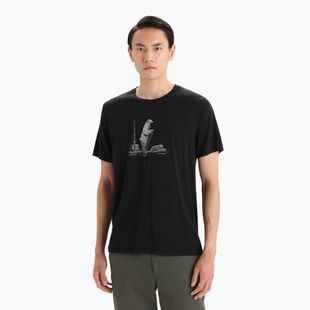 Men's Icebreaker Tech Lite II Polar Paddle trekking shirt black IB0A56NA0011