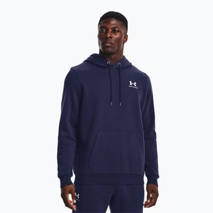 Men's sweatshirt Under Armour Essential Fleece Hoodie midnight navy/white