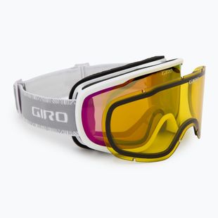 Women's ski goggles Giro Moxie white & grey chute/ amber pink/ yellow