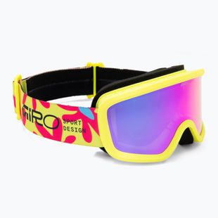 Children's ski goggles Giro Chico 2.0 Jr Yellow flowers/amber pink