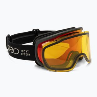 Ski goggles Giro Roam black stone stacked/amber scarlet/yellow