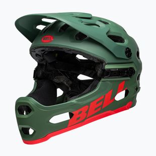Bell Full Face Super 3R MIPS matte dark green/infrared bike helmet