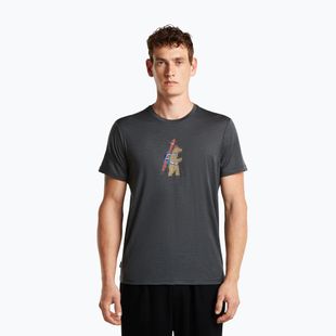 Men's icebreaker Merino 150 Tech Lite Bear Tour obsidian T-shirt