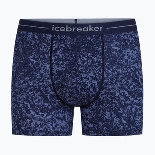 Men's thermal boxers Icebreaker Merino 150 Anatomica Moss Bloom midnight navy/aop