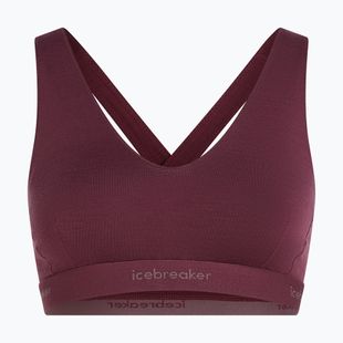 Thermal sports bra icebreaker Merino 125 Cool-Lite Sprite Racerback dark berry