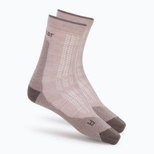 Women's socks Icebreaker Merino Hike+ Ultralight Quarterpink quartz/porcini