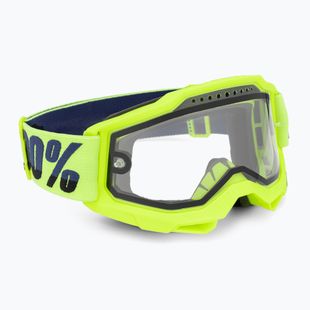 100% Accuri 2 Enduro MTB fluo/yellow/clear cycling goggles