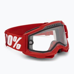 100% Accuri 2 Enduro MTB cycling goggles neon/red/clear