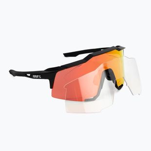 Cycling goggles 100% Speedcratf Soft tact black/hyper red multilayer mirror 60007-00008