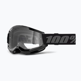 100% Strata 2 black/clear cycling goggles