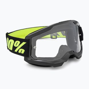 100% Strata 2 solar eclipse/clear cycling goggles