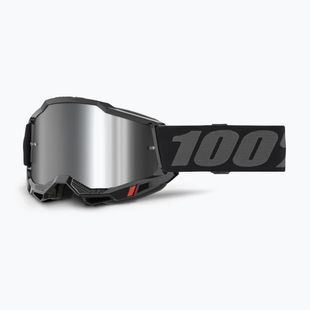 Bike goggles 100% Strata 2 black/silver mirror