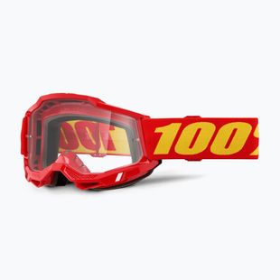 Children's bike goggles 100% Accuri 2 Junior red/clear