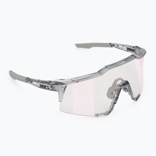 100% Speedcraft sunglasses polished translucent grey/rose gold mirror photochromes