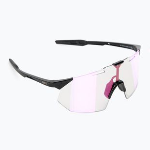100% Hypercraft SQ gloss black/photochromic purple mirror sunglasses