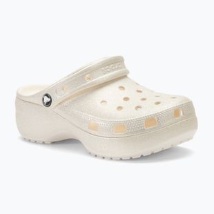 Women's Crocs Classic Platform Glitter chalk slides