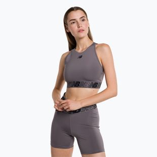 New Balance Relentless Crop grey fitness bra WB31175ZNC