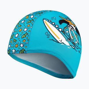 Speedo Printed Polyester blue/green swimming cap