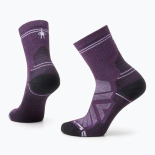 Women's Smartwool Performance Hike Light Cushion Mid Crew trekking socks purple iris