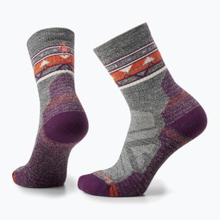 Women's socks Smartwool Hike Light Cushion Zig Zag Valley Mid Crew ash/charcoal