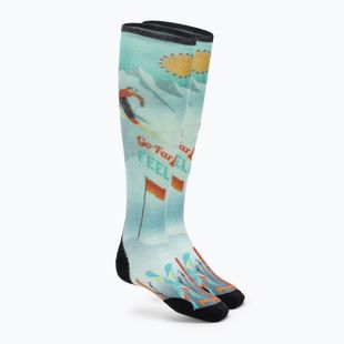 Women's Smartwool Ski Targeted Cushion Snow Bunny Print OTC capri socks