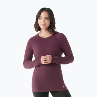 Women's Smartwool Classic All-Season Merino Base Layer Crew Boxed eggplant thermal longsleeve