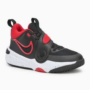 Nike Team Hustle D11 black/white/university red children's basketball shoes