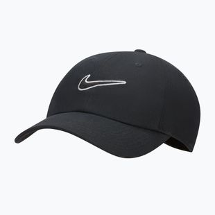 Baseball cap Nike Club Unstructured Swoosh black/black