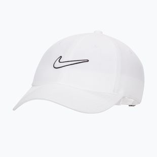 Baseball cap Nike Club Unstructured Swoosh white/white