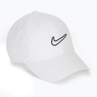Baseball cap Nike Club Unstructured Swoosh white/white