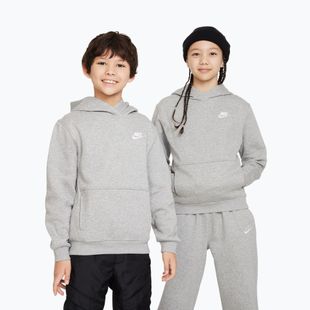 Children's sweatshirt Nike Sportswear Club Fleece dark grey heather/white