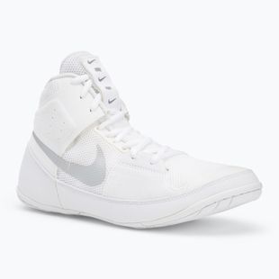 Nike Fury white/metallic silver wrestling shoes