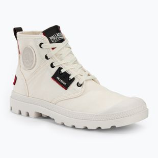 Palladium Pampa Hi Patch star white trainers