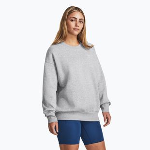 Women's sweatshirt Under Armour Icon Fleece Crew mod gray light heather/white