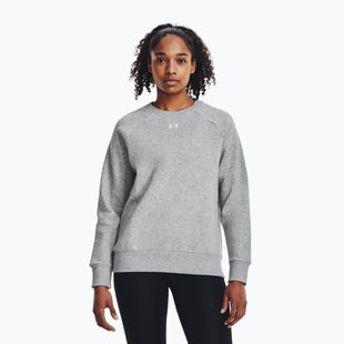 Women's sweatshirt Under Armour Rival Fleece Crew mod gray light heather/white