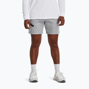 Men's training shorts Under Armour Unstoppable Fleece mod gray/black
