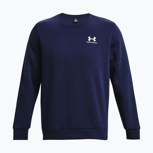 Men's sweatshirt Under Armour Essential Fleece Crew midnight navy/white