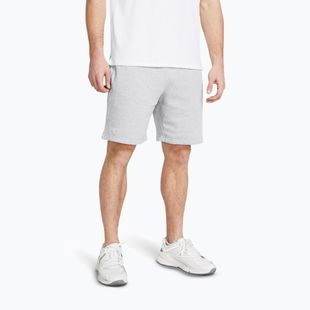 Men's training shorts Under Armour Rival Fleece mod gray light heather/white