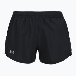 Under Armour Fly By 3" women's running shorts black/black/reflective