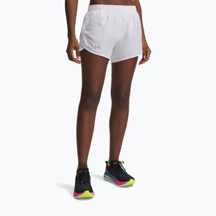 Women's running shorts Under Armour Fly By 3" white/white/black